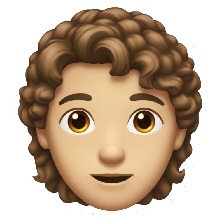 Garçon aux cheveux bruns et aux yeux bleus emoji