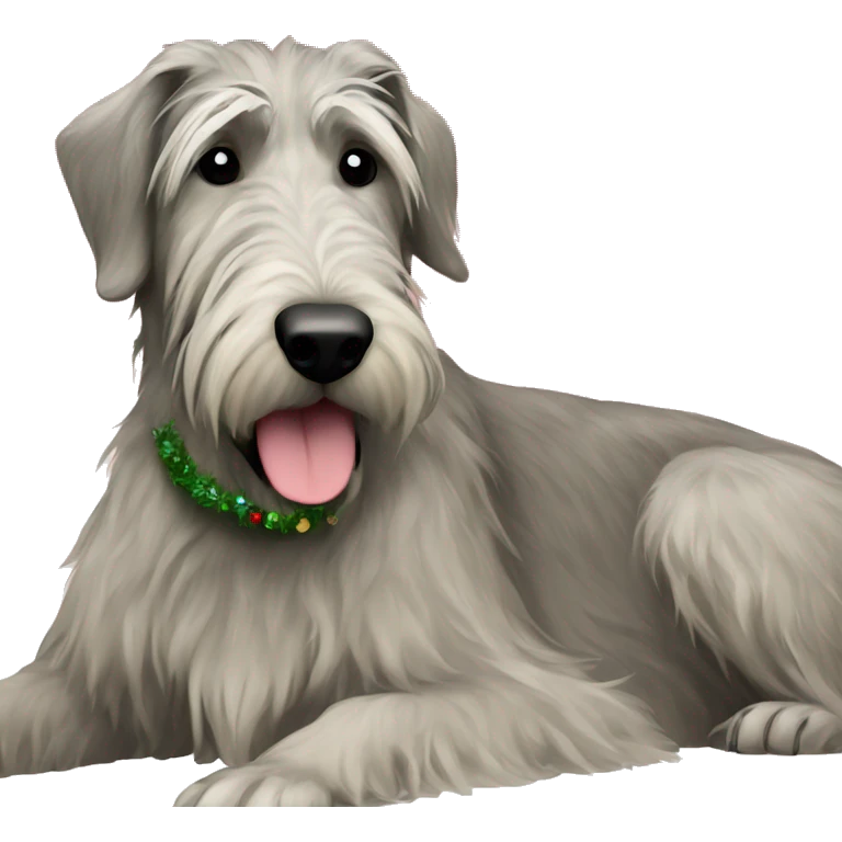  Irish wolfhound dog and christmas tree emoji