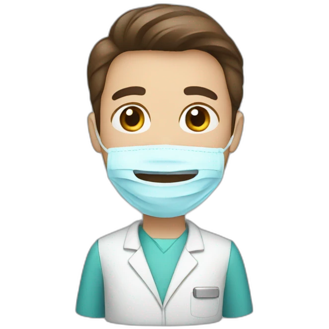 Dentist, brown hair  emoji