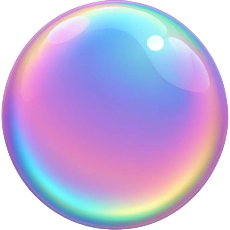 pink holographic bubbles glittter emoji