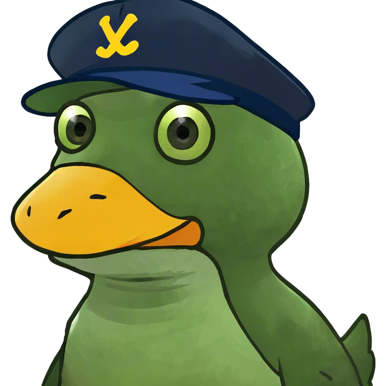 Pato con gorra emoji