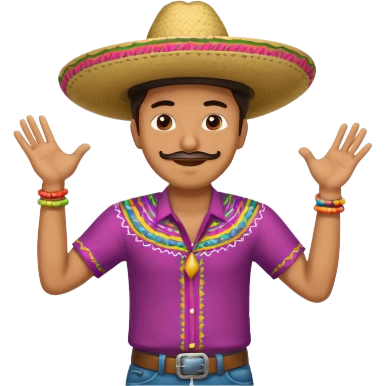 A Man Dancing with a Mexican Hat emoji