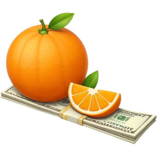 orange money bill emoji