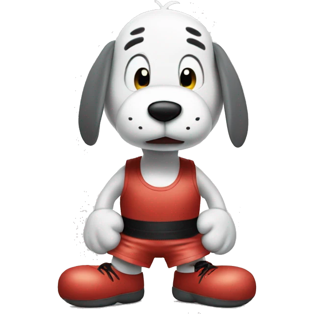 Snoopy boxing bugs bunny emoji