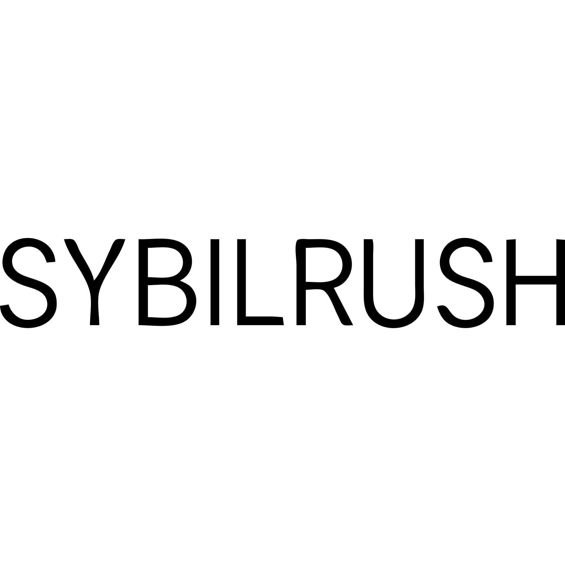 The word "SYBILRUSH" in clear text emoji