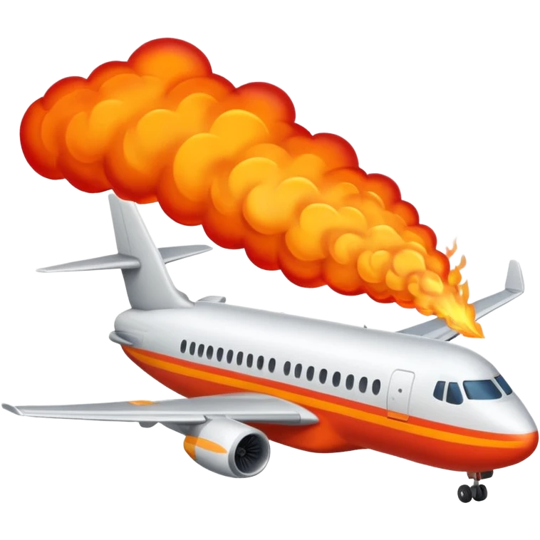 airplane jet fuel fire emoji
