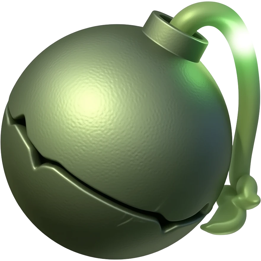 green bomb, don't use copyrighted material emoji