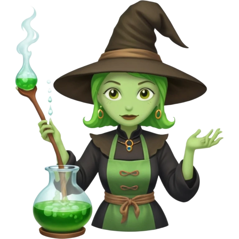 green witch cooking potion emoji