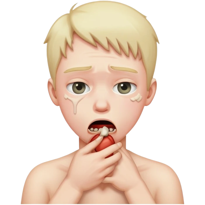 person choking themselves emoji