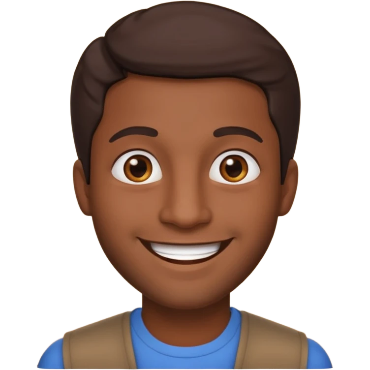 A brown man  happy emoji
