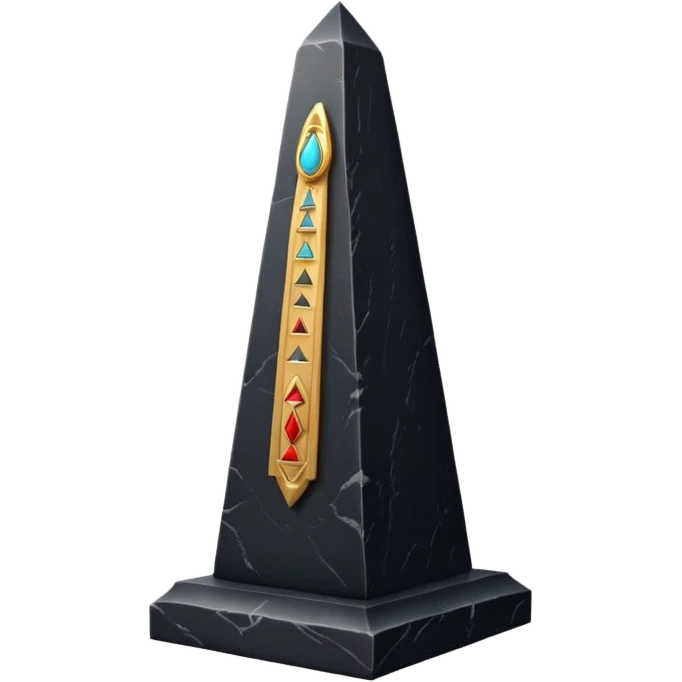 Black Egyptian Obelisk emoji
