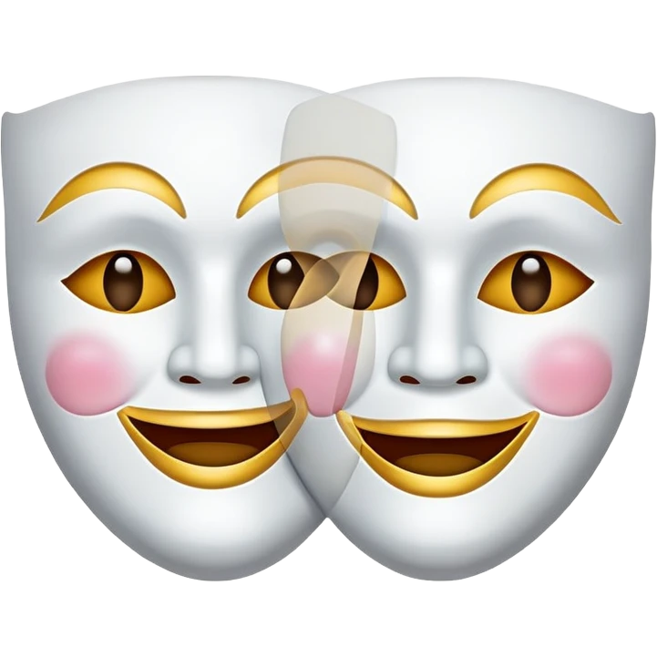 drama mask with happy and sad faces emoji