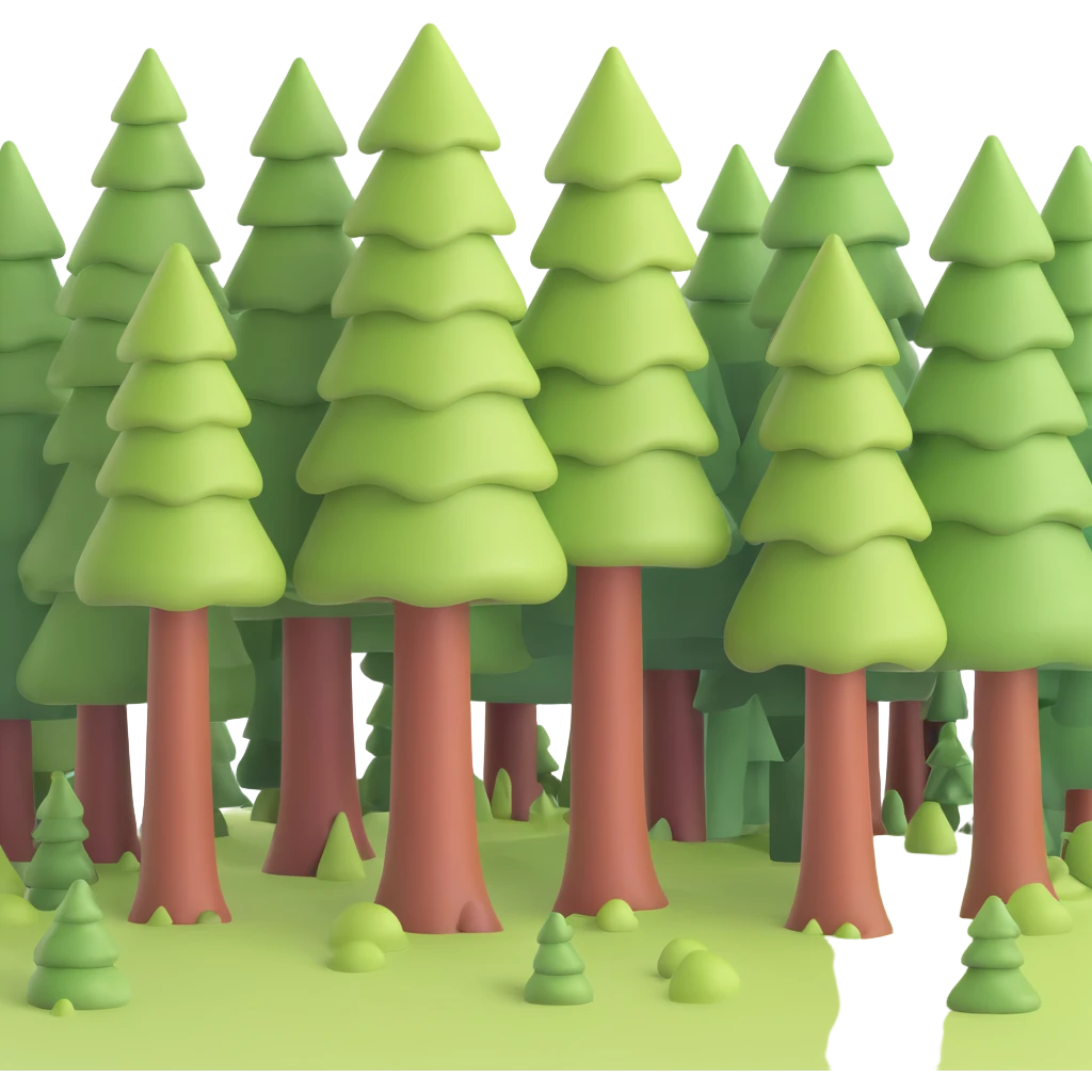 forest with tall trees emoji