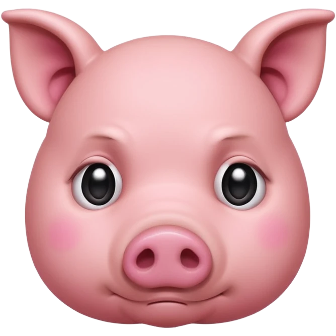 Depressed pig emoji