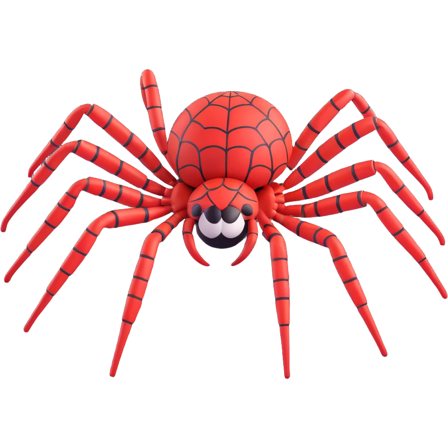 A 3D spider, realistic style, detailed texture, natural pose, neutral lighting emoji