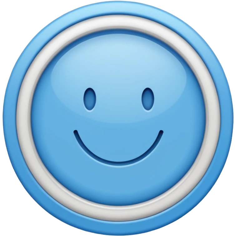 Círculo color celeste con un check blanco en su interior  emoji