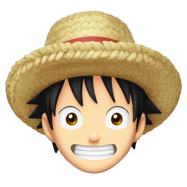 one piece straw hat Luffy sas emoji