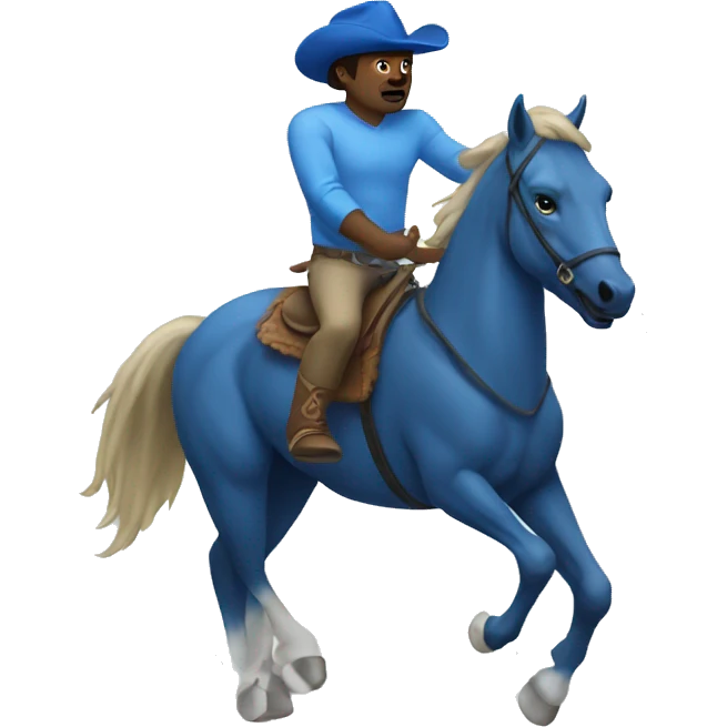 Blue bronco emoji