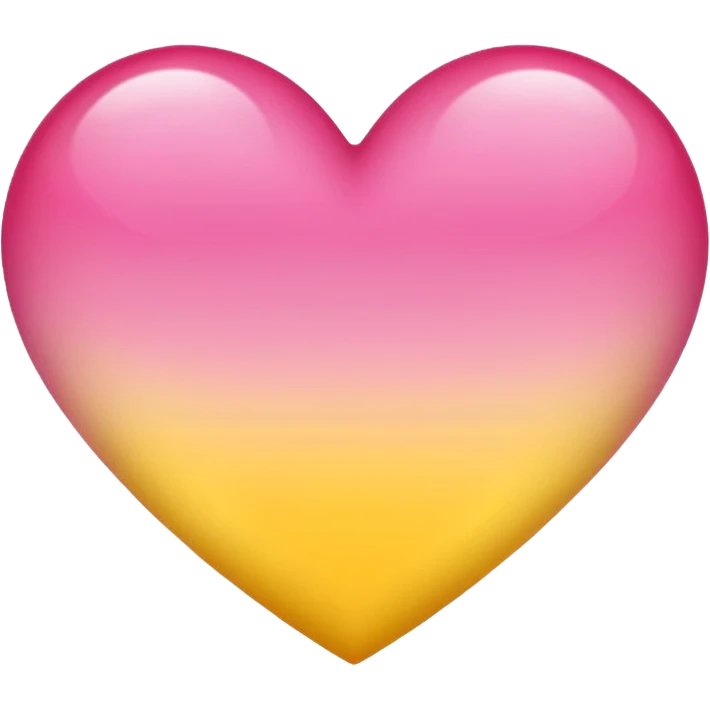 A heart with a gradation from pink to yellow emoji