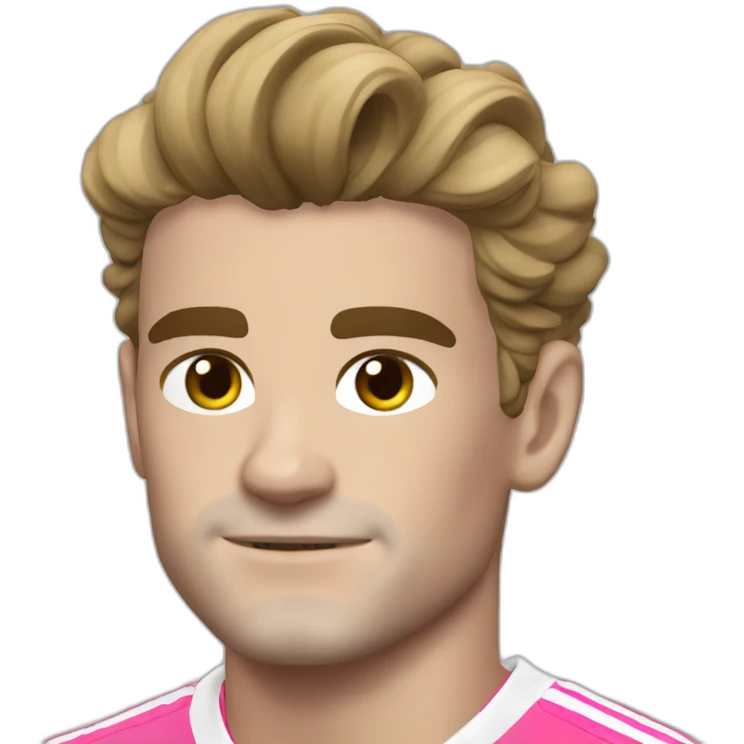 Griezmann cheveux rose emoji