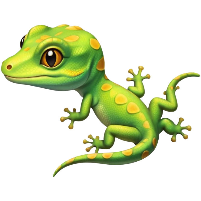 cinematic-cute-realistic gecko-portrait-emoji,-head-tilted-playfully-and-inquisitively,-featuring-a-small,-charming-body-with-smooth,-vividly-patterned-scales,-bright,-sparkling-eyes-and-delicate,-sticky-toe-pads,-simplified-yet-irresistibly-adorable emoji