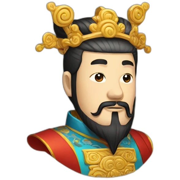 bearded Chinese emperor emoji