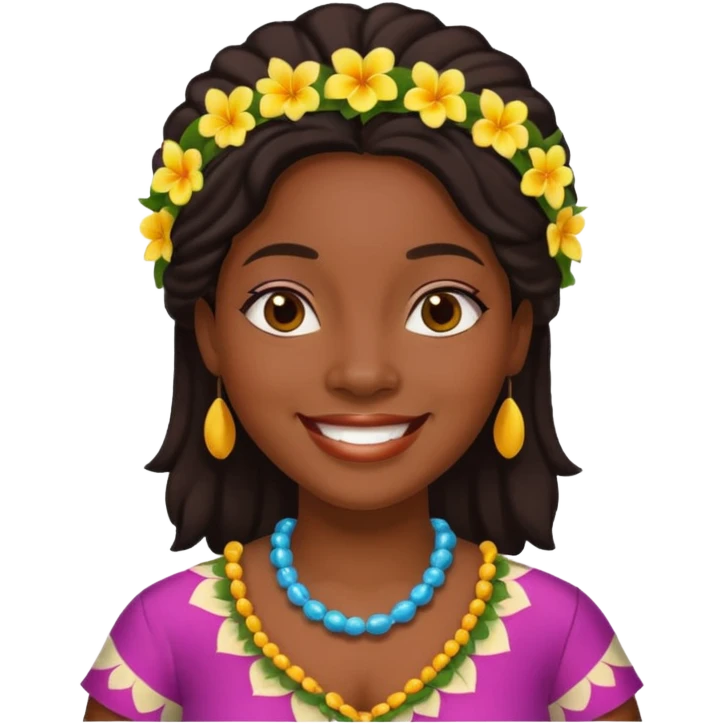 hawaian black woman emoji