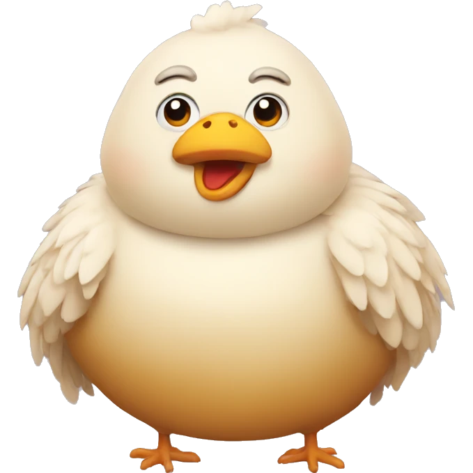Fat chicken emoji