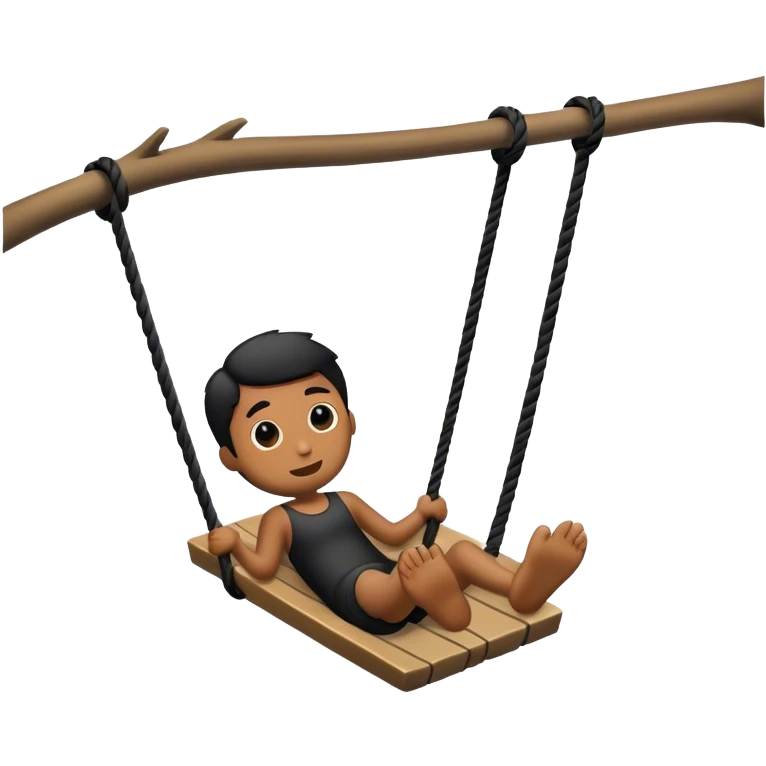 black rope swing emoji