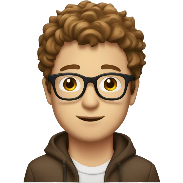 jeremy allen white from the bear with brown hair and glasses emoji