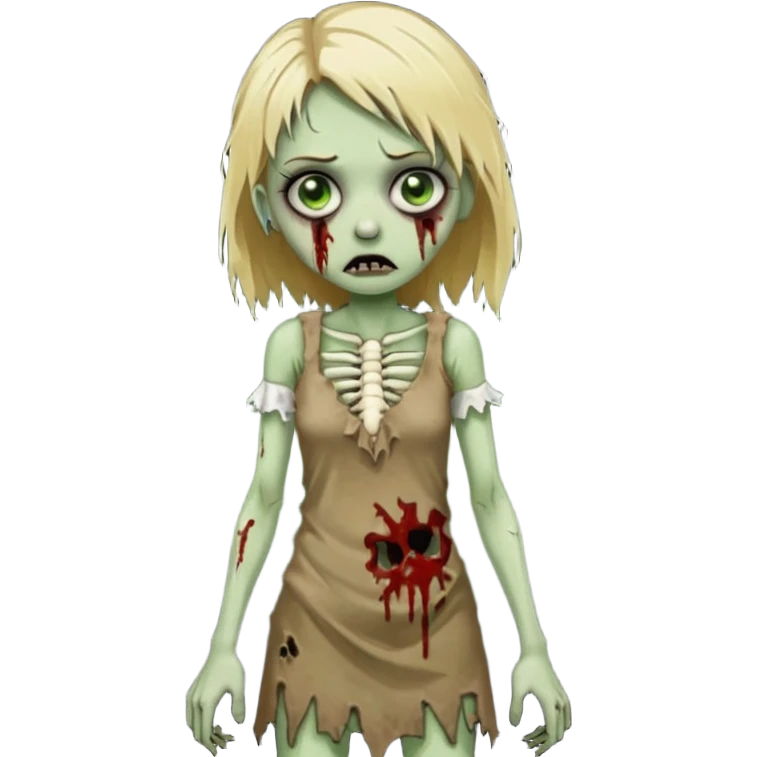 blonde zombie girl  emoji