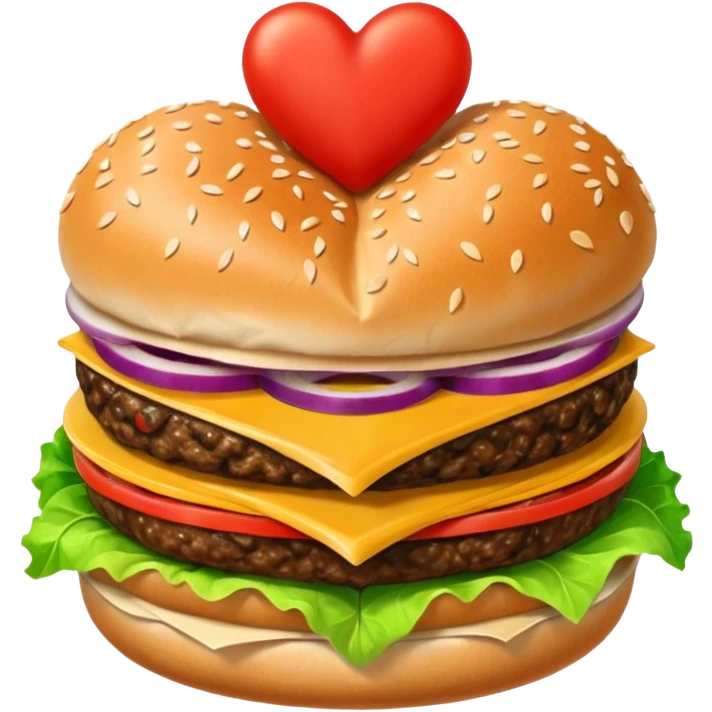 burger heart emoji