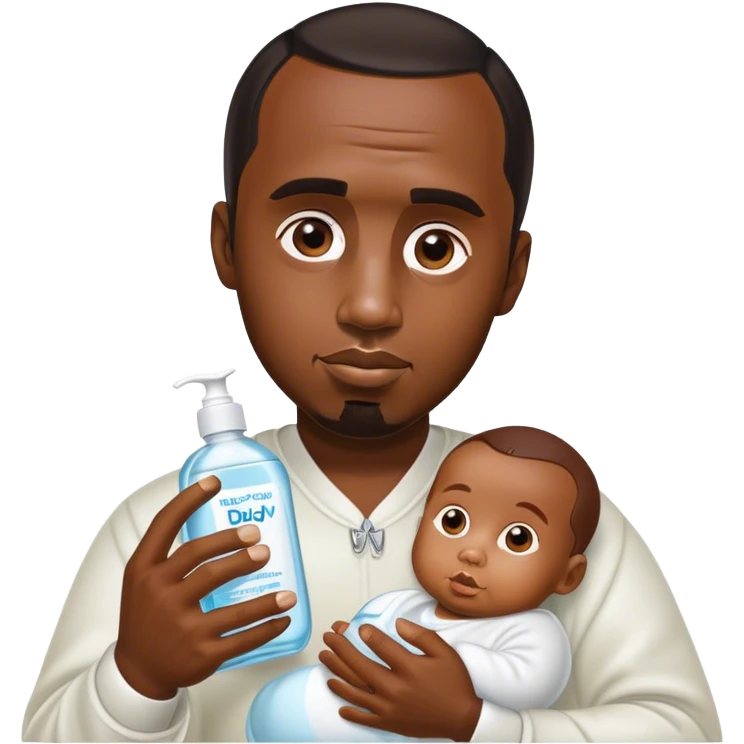 p diddy holding baby oil emoji