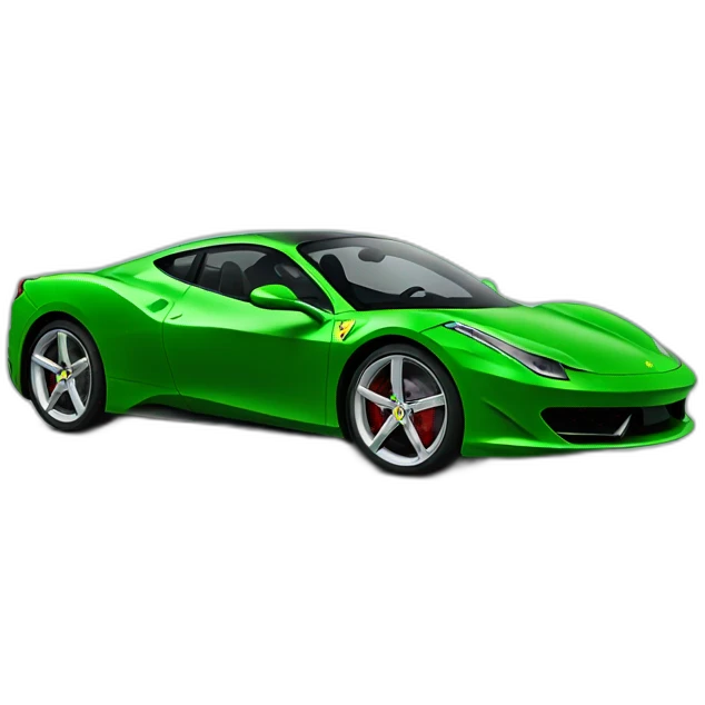 green ferrari tesla emoji