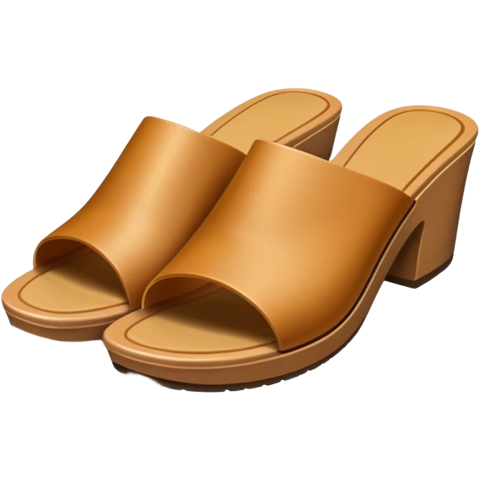 open toe tan slide emoji