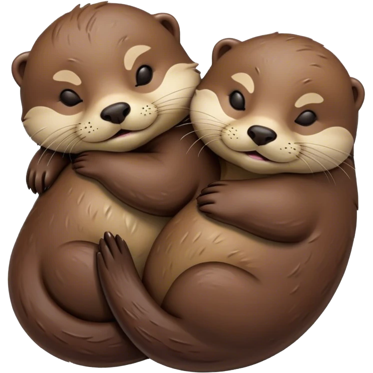 Two sleeping otters emoji