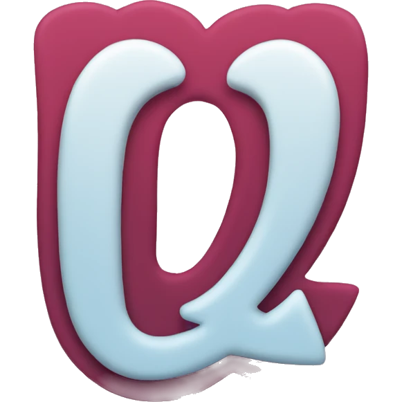 Letter Q in a heart emoji