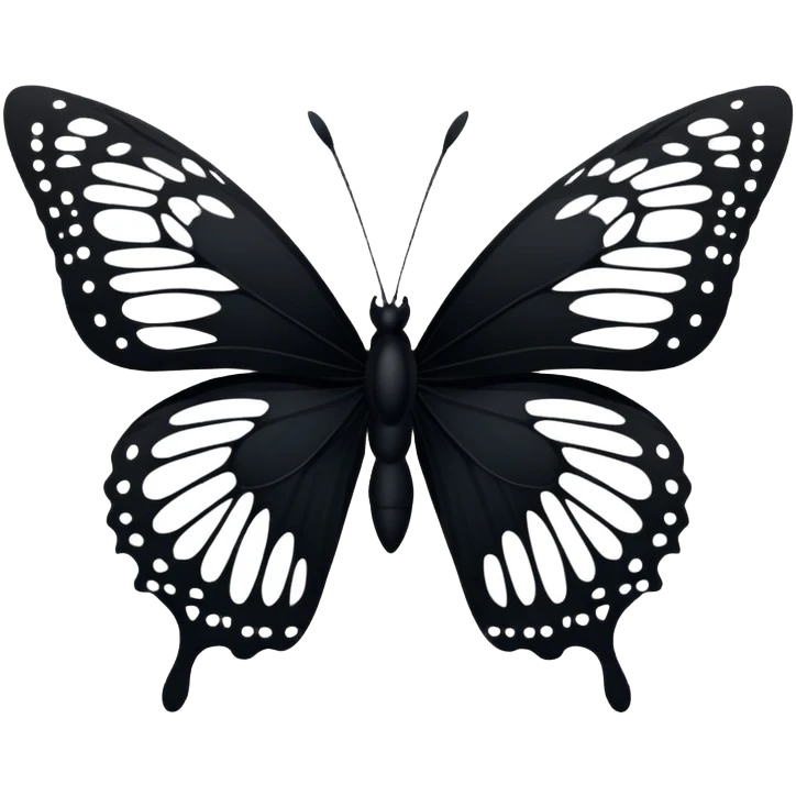 simple black butterfly silhouette emoji
