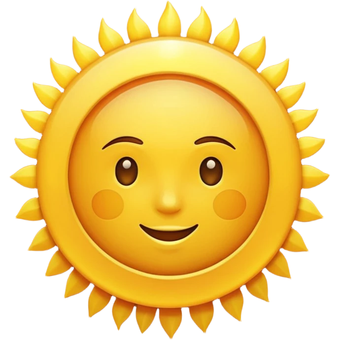 yellow sun with no face emoji