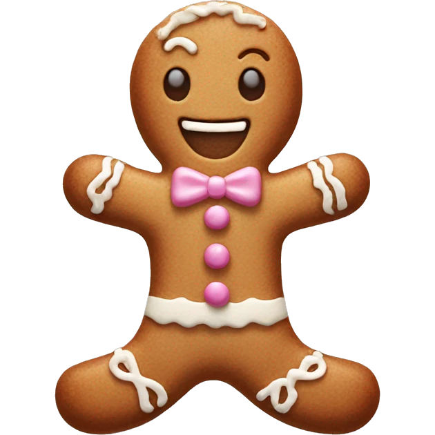 Pastel gingerbread man emoji
