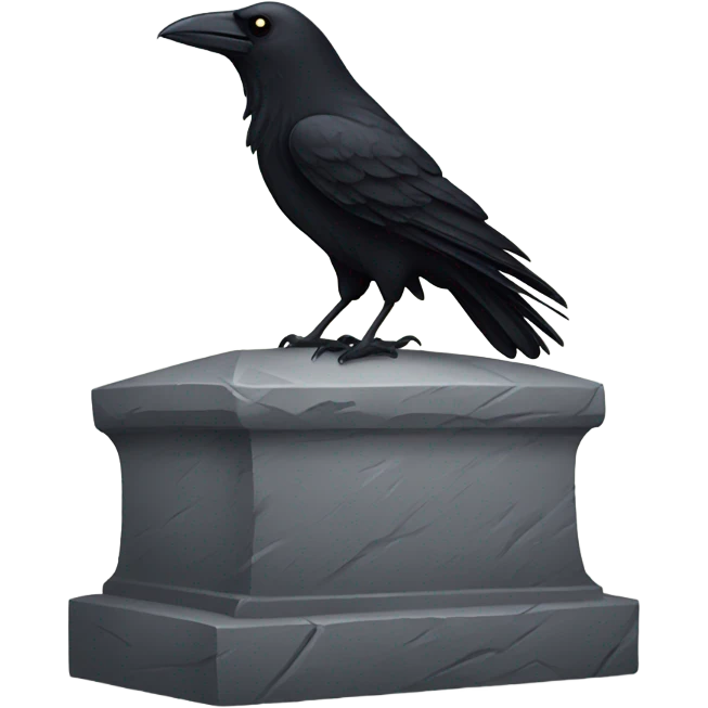 crow on tombstone emoji
