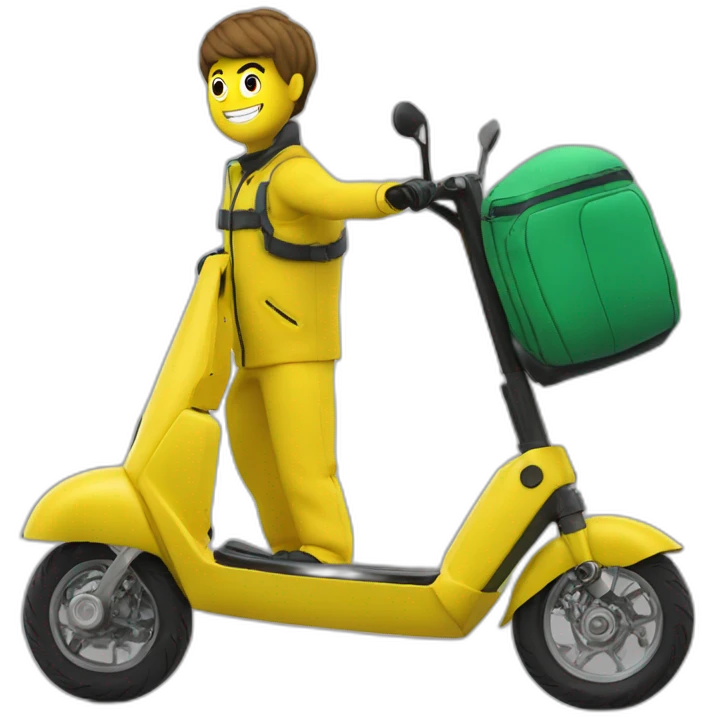 trotinette macron gilet jaune emoji