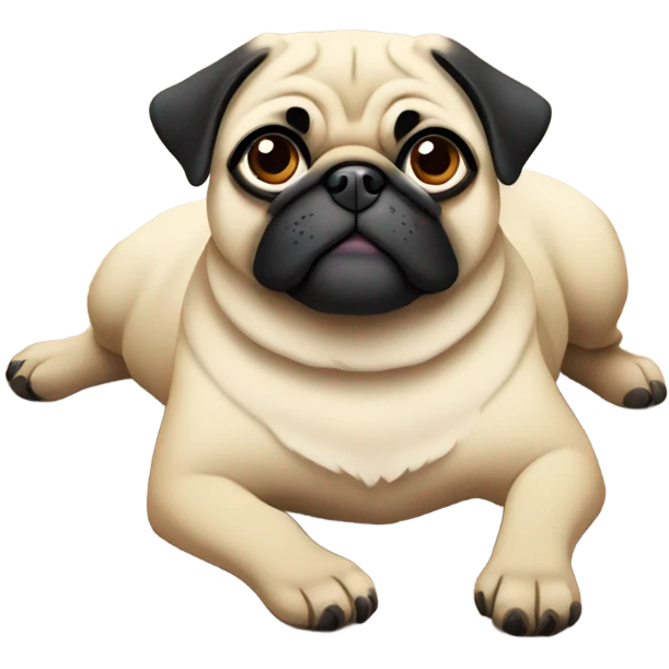 Pug on a rug emoji
