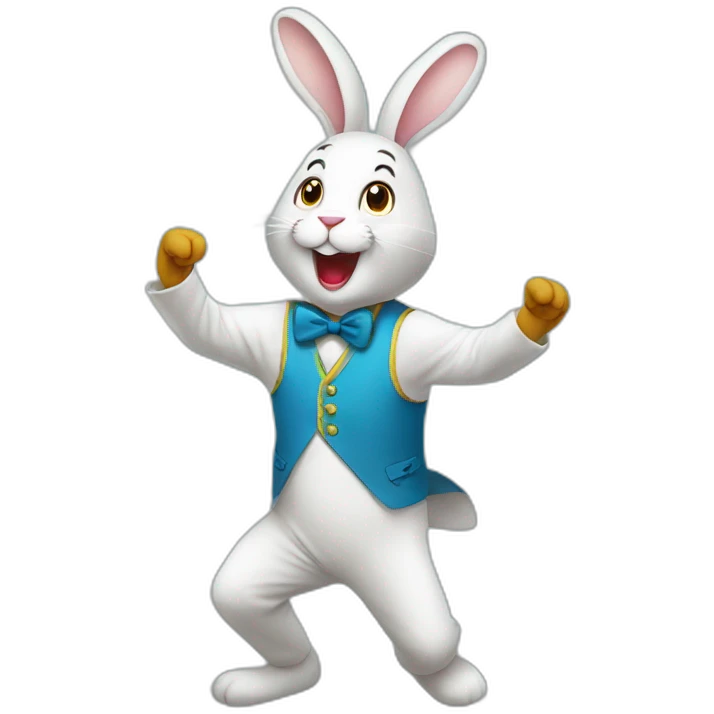 rabbit_costume_dancing_happy emoji