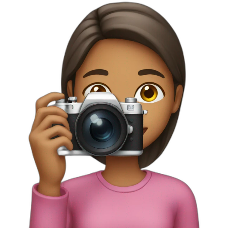 Girl taking photo  emoji