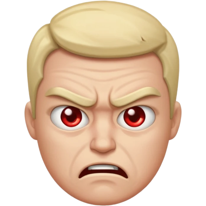 Angry with sad emoji