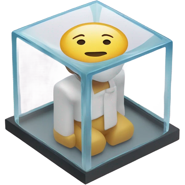 abs inside a glass cube emoji