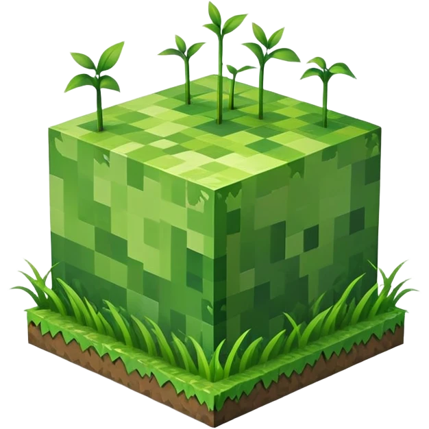 Minecraft grass block emoji