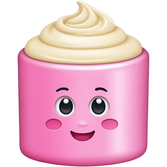 Esthetic pink tube cream emoji