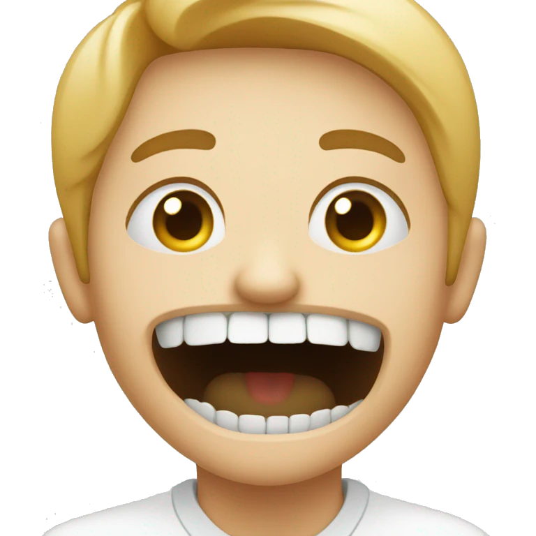 person scared about tooth filli emoji